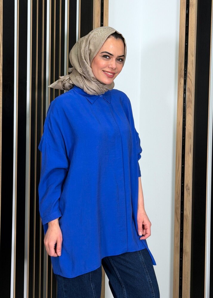 Nuss Oversize Gömlek Napoli Blue