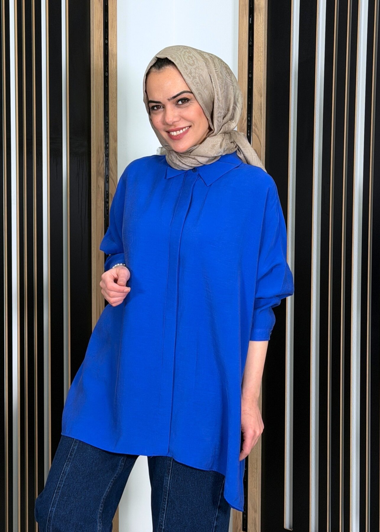 Nuss Oversize Gömlek Napoli Blue - 3