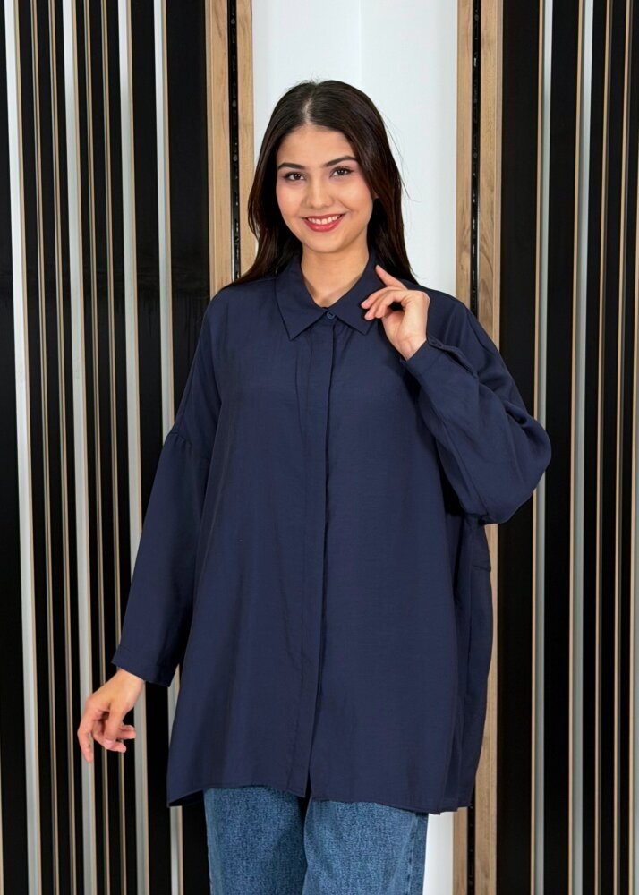Nuss Oversize Gömlek Navy