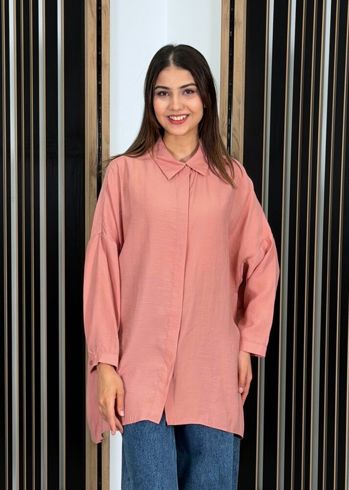 Nuss Oversize Gömlek Nude - 3
