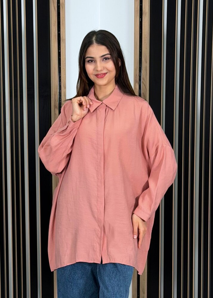 Nuss Oversize Gömlek Nude