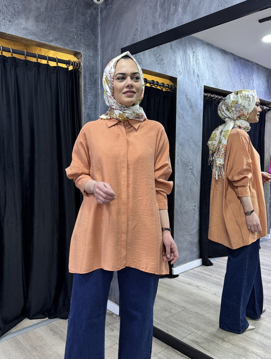 Nuss Oversize Gömlek ORANJ - 3