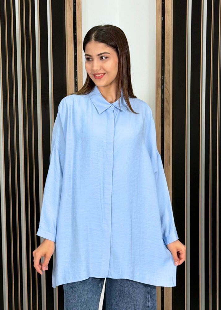 Nuss Oversize Gömlek Roos Mavi - 3