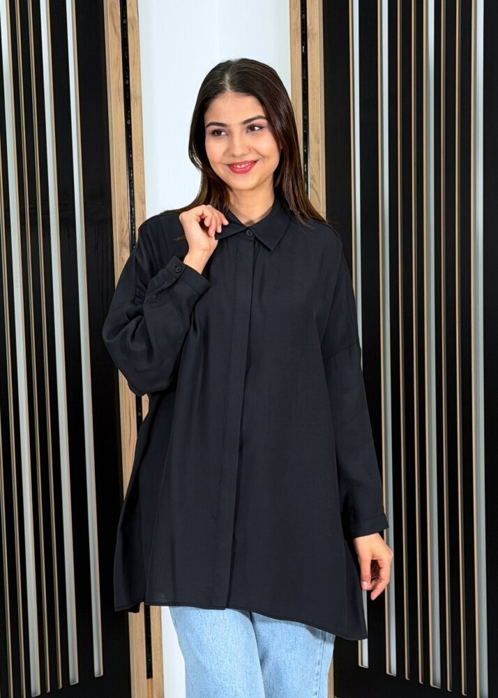 Nuss Oversize Gömlek SİYAH