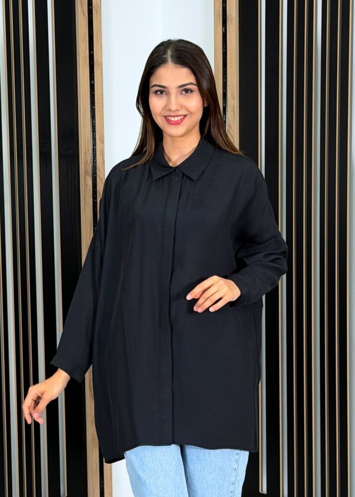 Nuss Oversize Gömlek SİYAH - 3