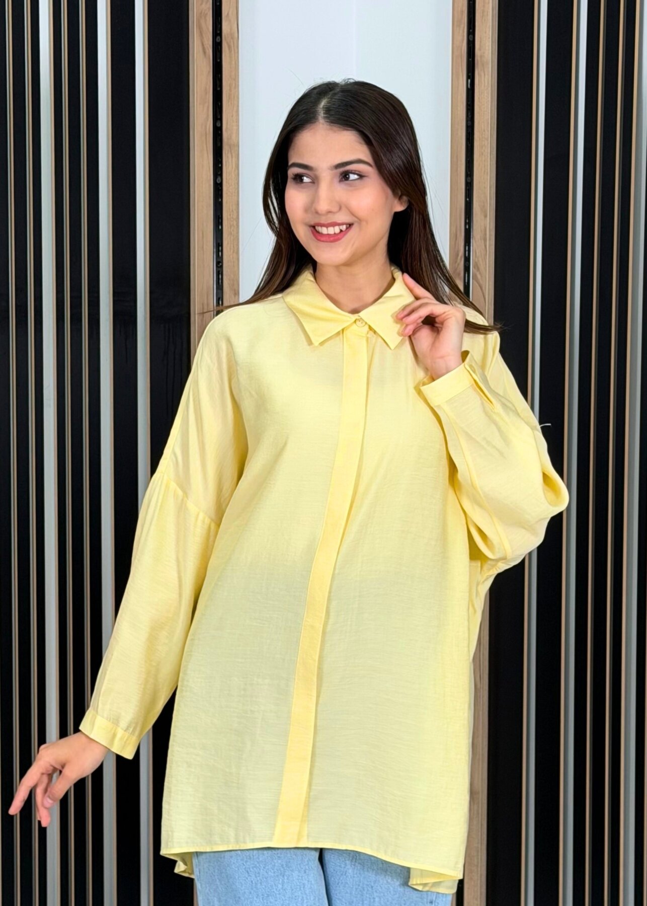 Nuss Oversize Gömlek VANİLYA - 2