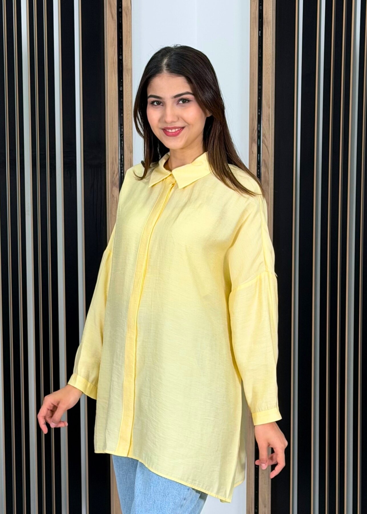 Nuss Oversize Gömlek VANİLYA - 1