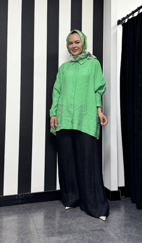 Nuss Oversize Gömlek YEŞİL 