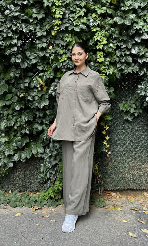 Nuss Pantolonlu Gömlek Takım HAKİ - 2