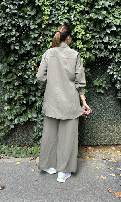 Nuss Pantolonlu Gömlek Takım HAKİ - 4