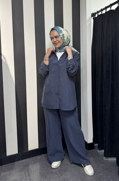 Nuss Pantolonlu Gömlek Takım LACİVERT - 1