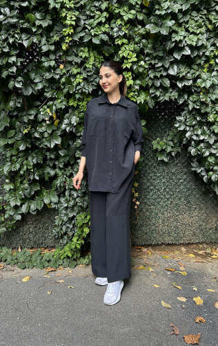 Nuss Pantolonlu Gömlek Takım SİYAH - 2