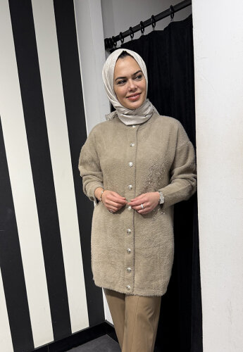 Nuss Pullu Yumoş Hırka BEJ - 4