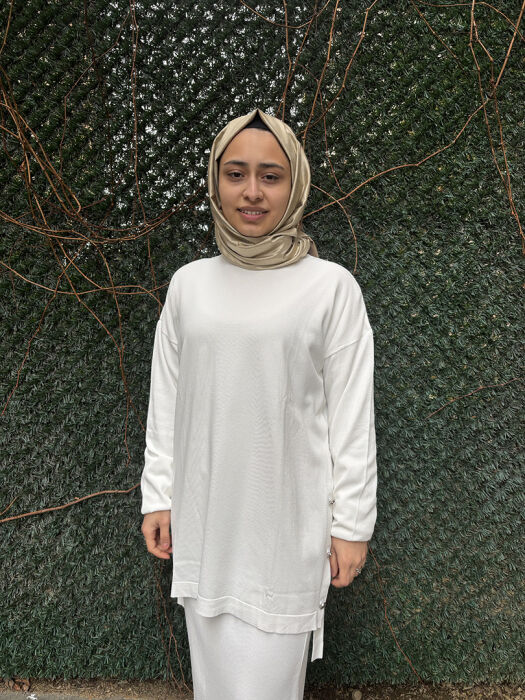 Nuss Yanları Düğmeli Takım EKRU - 4
