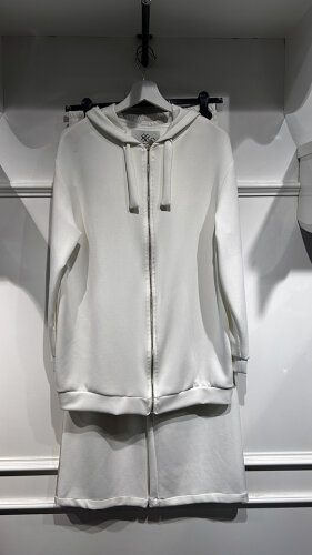 Omelya Arkası Baskılı Kapişonlu Ceket EKRU - Omelya