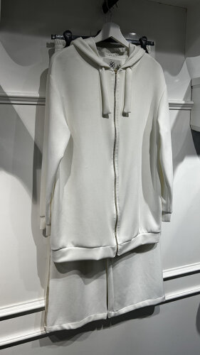 Omelya Arkası Baskılı Kapişonlu Ceket EKRU - 2