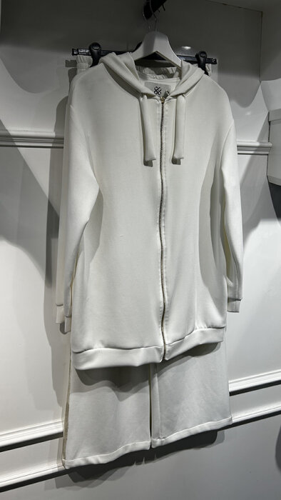 Omelya Arkası Baskılı Kapişonlu Ceket EKRU - 2