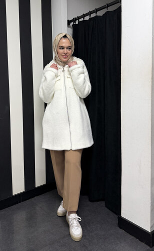 Orhan Önü Taşlı Angora Kap EKRU - 2