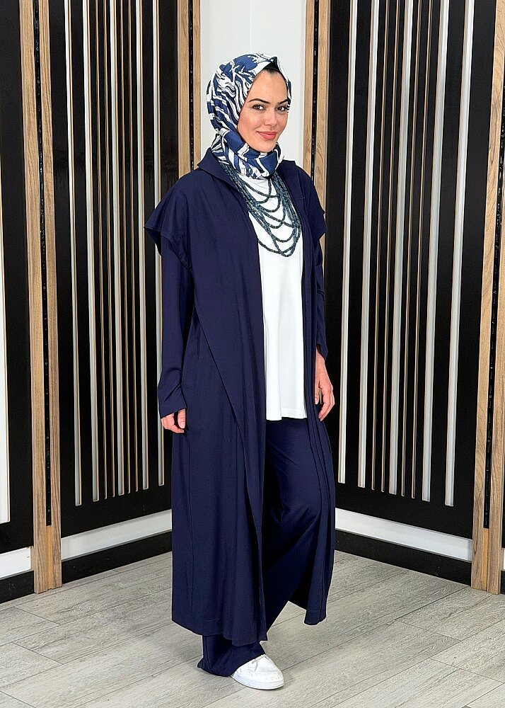 Qupra Aksesuar Detaylı Pantolonlu Takım LACİVERT