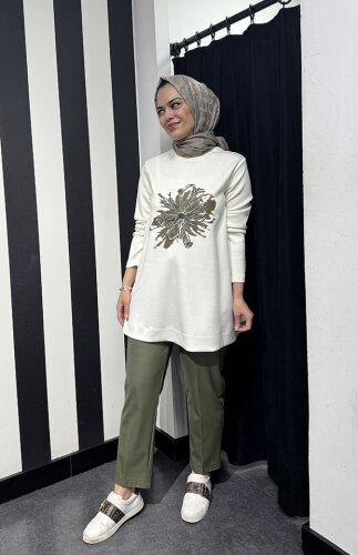 Qupra Aliste Takım Ekru/Yeşil - 3