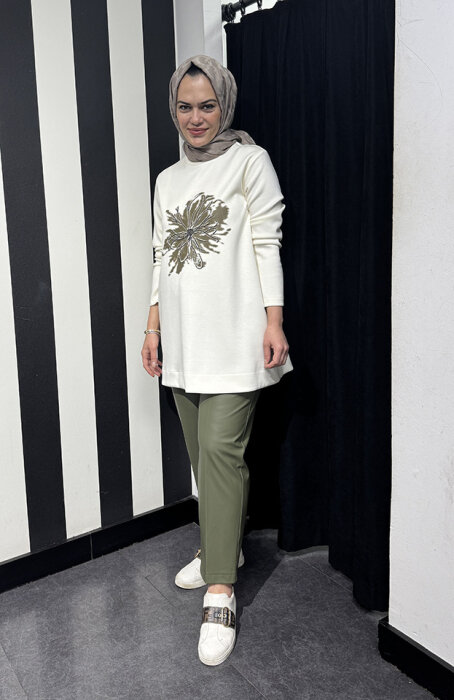 Qupra Aliste Takım Ekru/Yeşil - 4