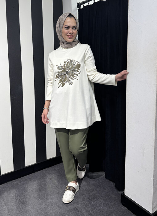 Qupra Aliste Takım Ekru/Yeşil - 8