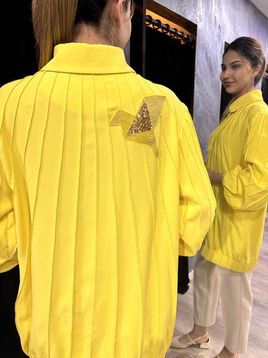 Qupra Bomber Ceket SARI - 6