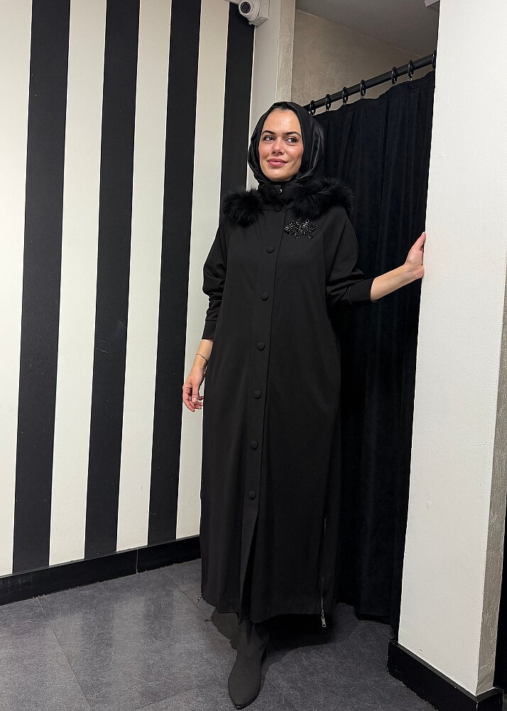 Qupra Çıtçıtlı Çelik Örme Kap SİYAH - 2