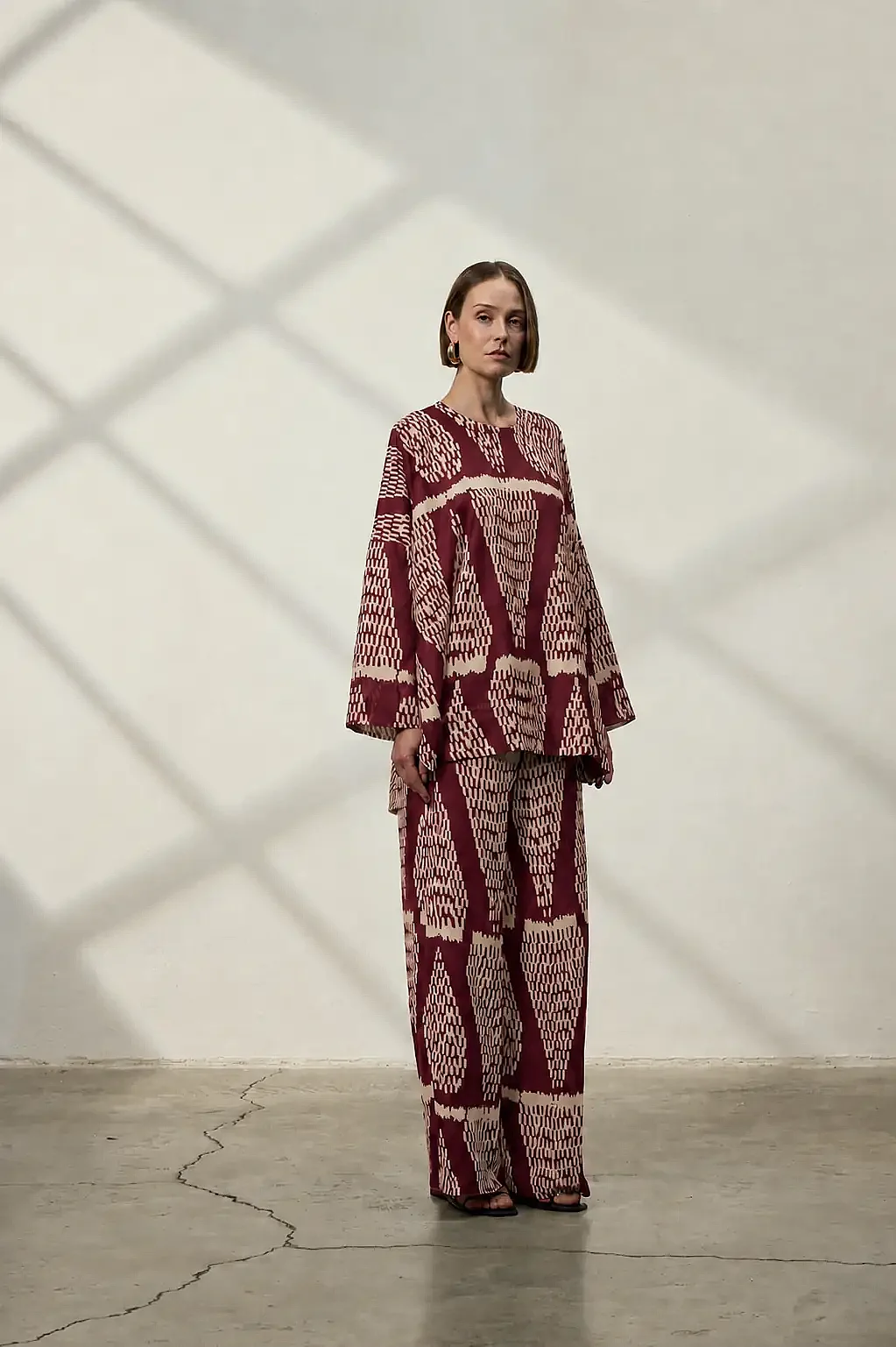 Qupra Desenli Vual Takım BORDO - 1