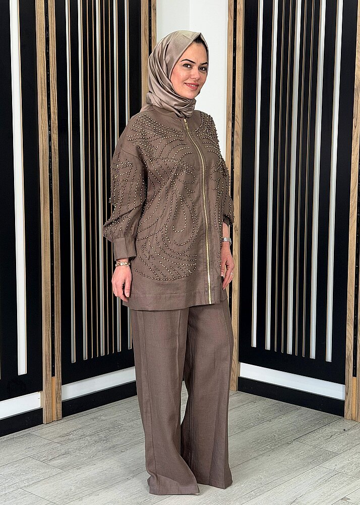 Qupra İncili Takım KAHVE