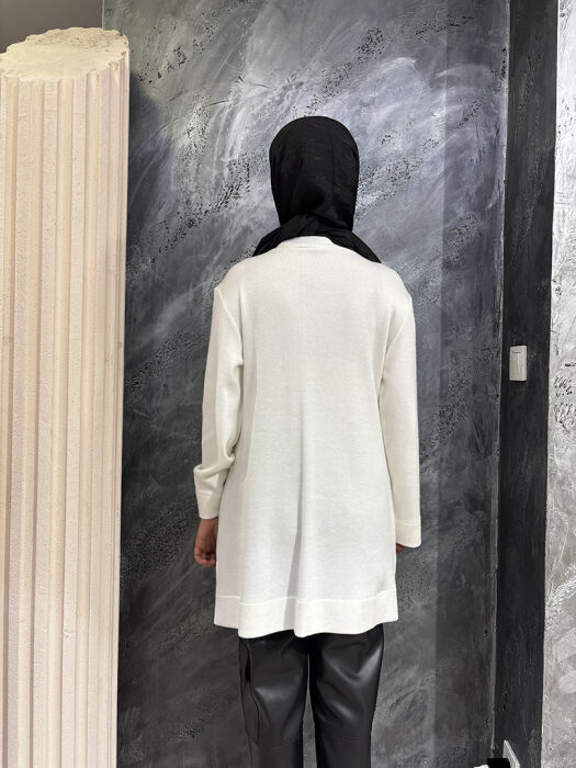 Qupra Kapak Detaylı Tunik EKRU - 4