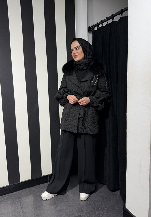 Qupra Kapitone Ceket Pantolon Takım SİYAH - 2