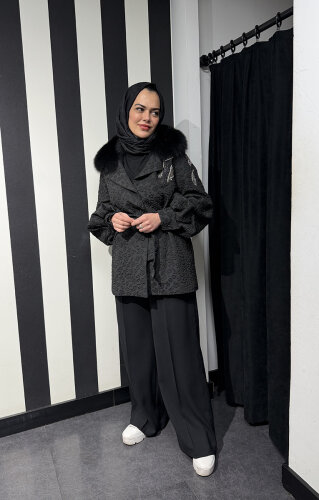 Qupra Kapitone Ceket Pantolon Takım SİYAH