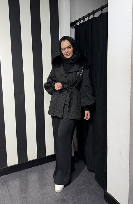 Qupra Kapitone Ceket Pantolon Takım SİYAH - 5