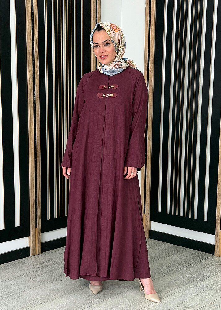 Qupra Kemer Aksesuarlı İkili Elbise MÜRDÜM