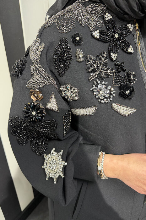 Qupra Omuzu Aksesuarlı Takım SİYAH - 4