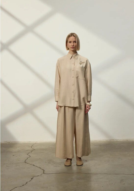 Qupra Sırtı Fermuarlı Hera Takım BEJ