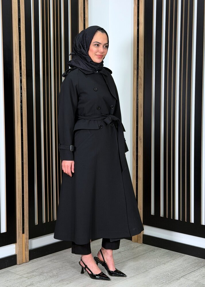 Qupra Trençkot SİYAH