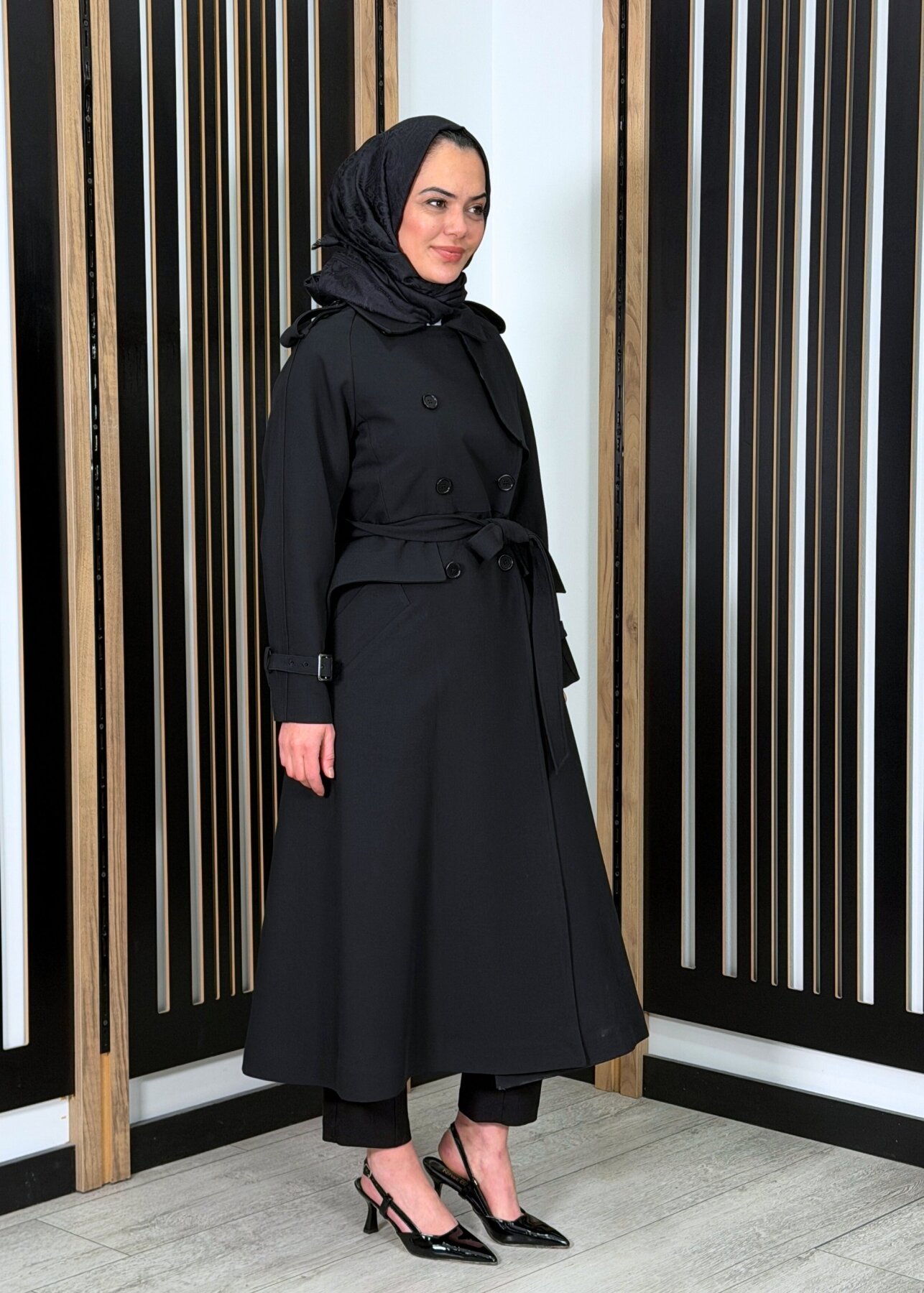 Qupra Trençkot SİYAH - 1