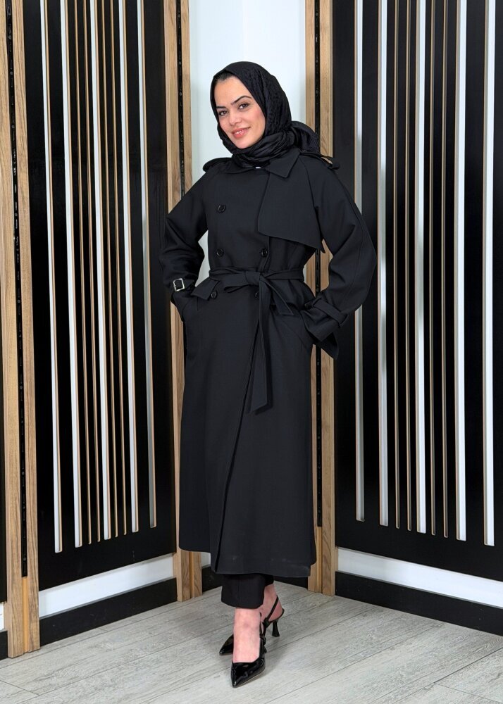 Qupra Trençkot SİYAH - 3