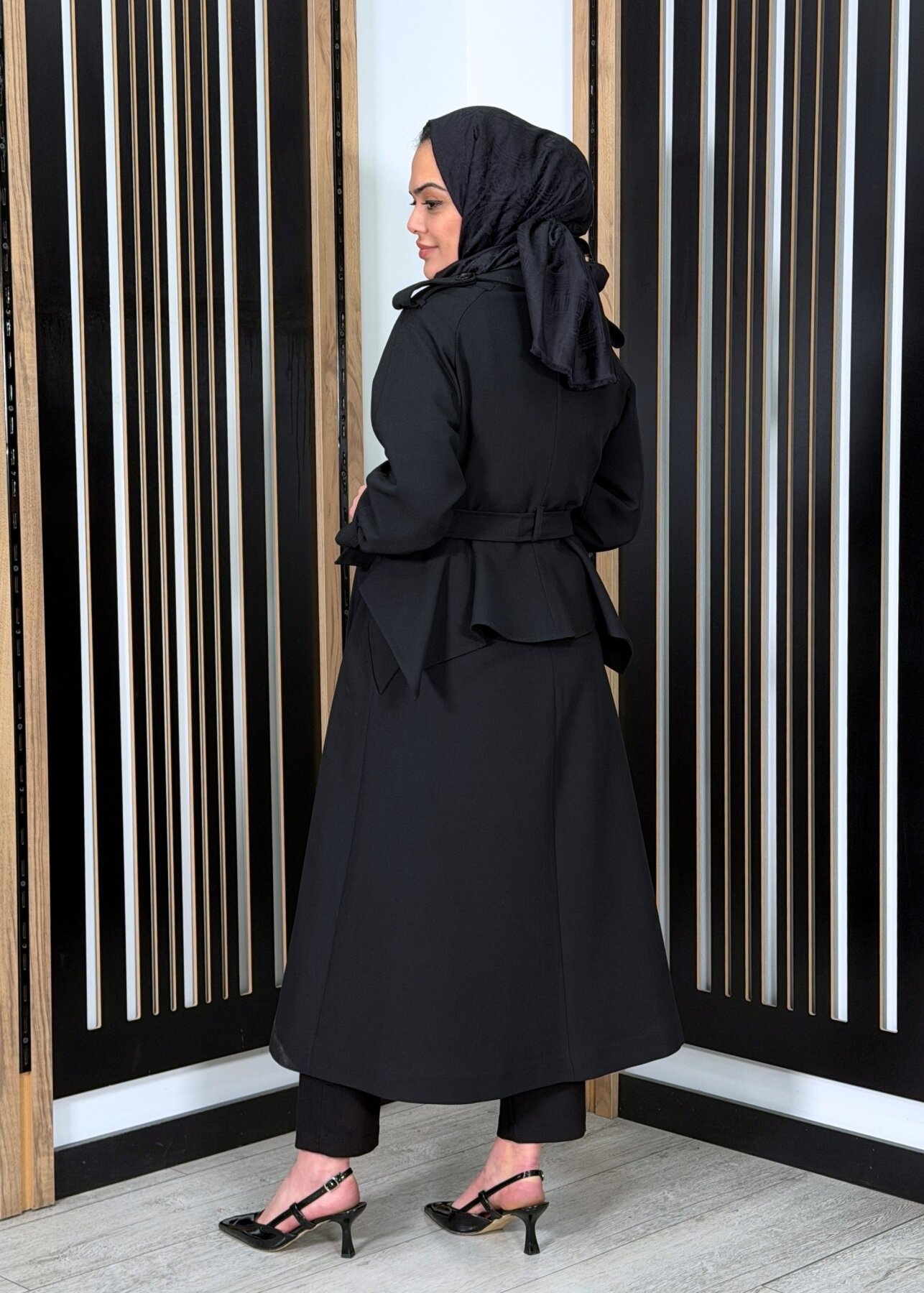 Qupra Trençkot SİYAH - 4