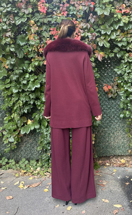 Qupra Zincirli Kürklü Takım BORDO - 5