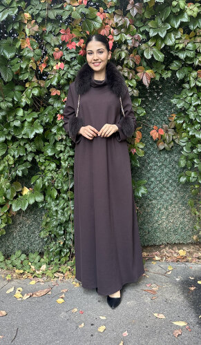 Qupra Zincirli Kürklü Takım KAHVE