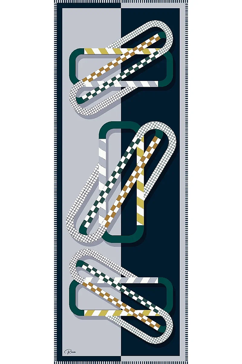 Reve Riviera Şal Navy - 1