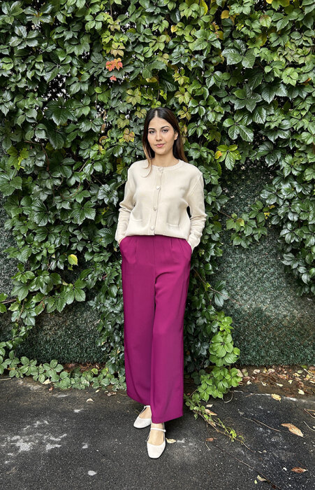 SBL Desing Beli Lastikli Boru Paça Pantolon MÜRDÜM - 1