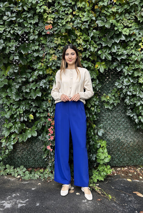 SBL Desing Beli Lastikli Boru Paça Pantolon SAKS - 2