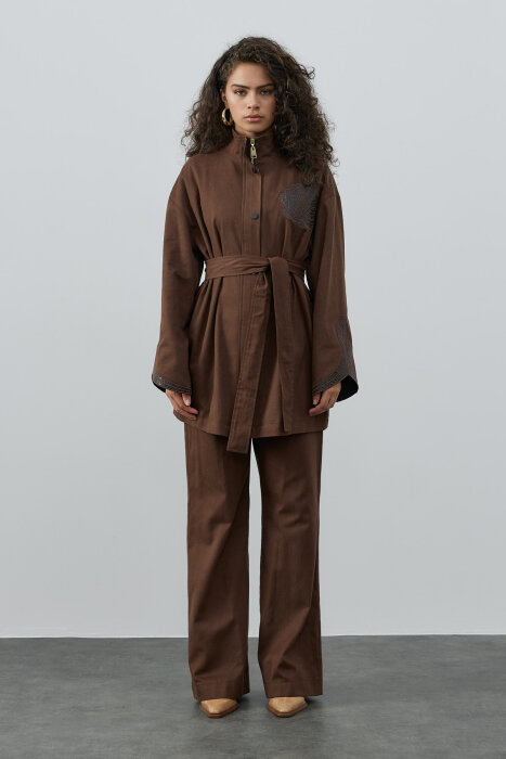 SBL Desing Kolları Yaprak Detayşı Takım KAHVE - 6