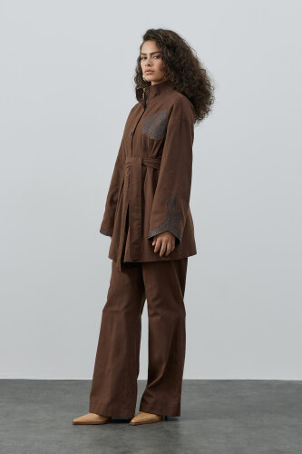 SBL Desing Kolları Yaprak Detayşı Takım KAHVE - 8