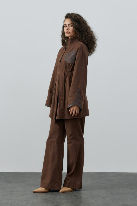 SBL Desing Kolları Yaprak Detayşı Takım KAHVE - 8