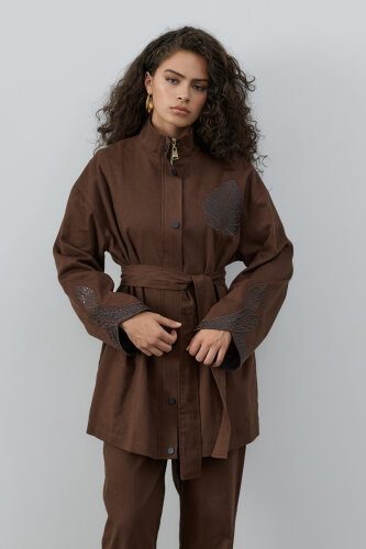 SBL Desing Kolları Yaprak Detayşı Takım KAHVE - 9